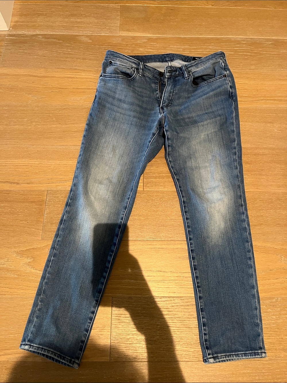 Bonobos Men's Straight Washed Blue Jeans